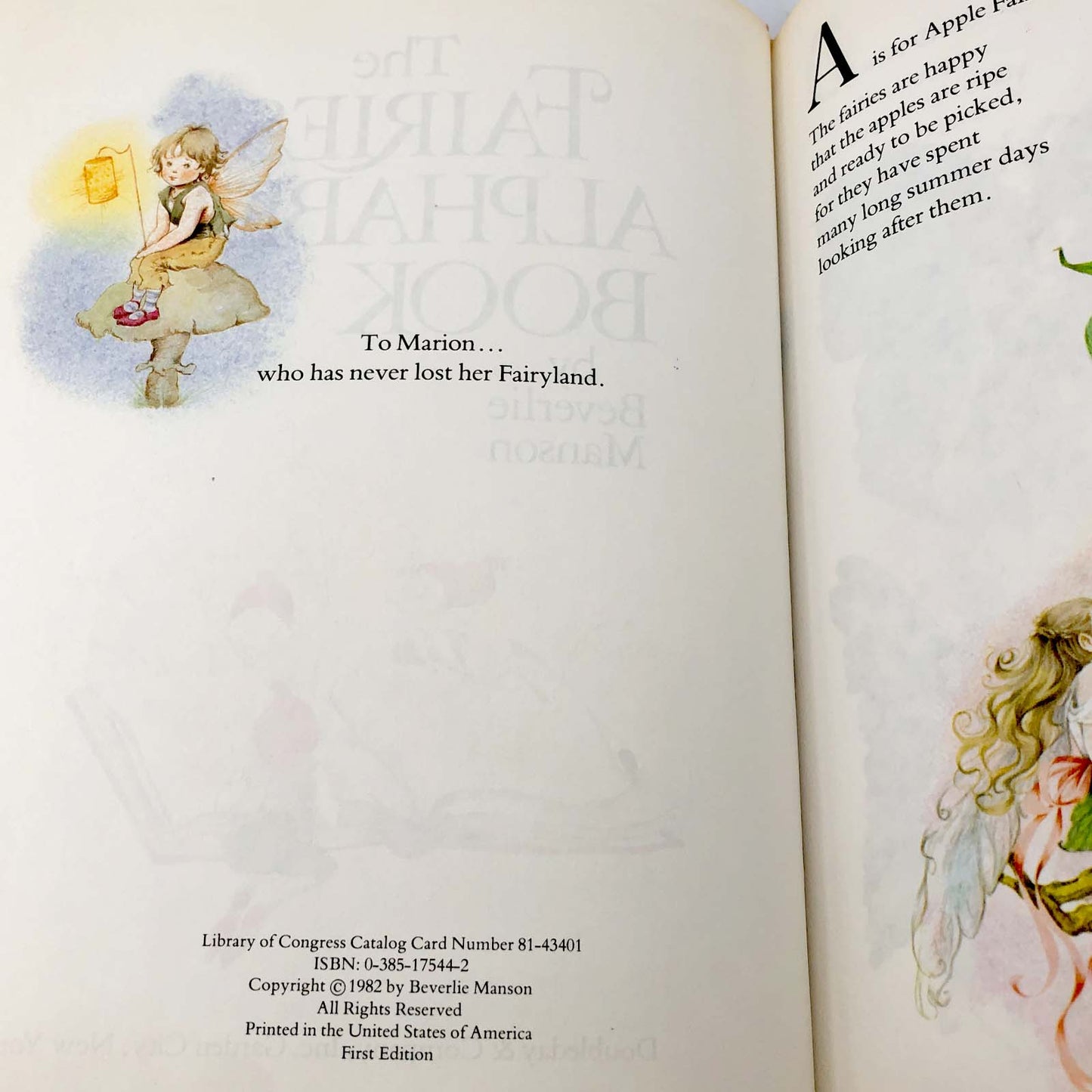 The Fairies Alphabet Book by Beverlie Manson [FIRST EDITION] 1982