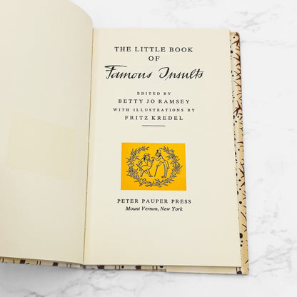 The Little Book of Famous Insults edited by Betty Jo Ramsey [FIRST EDITION] 1964 • Peter Pauper Press
