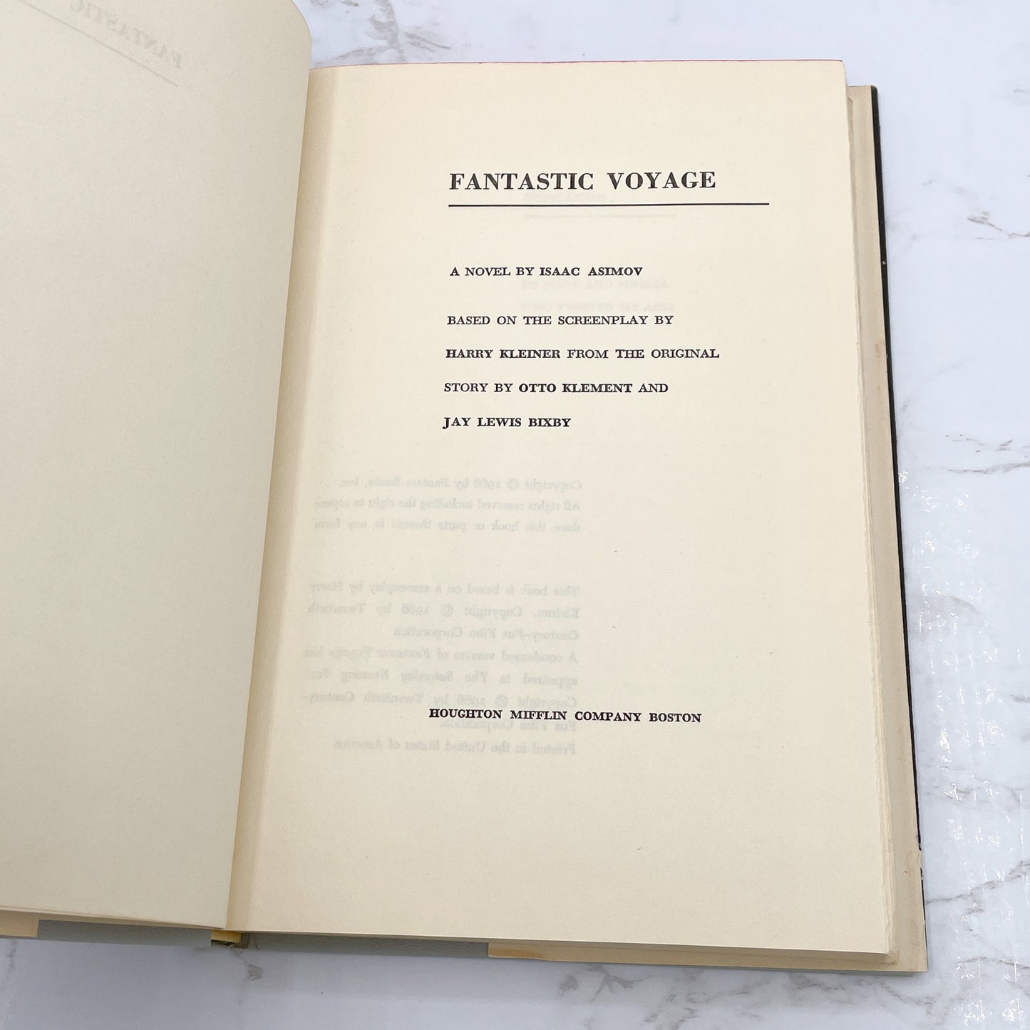 Fantastic Voyage by Isaac Asimov [1966 HARDCOVER] BCE • Houghton Mifflin