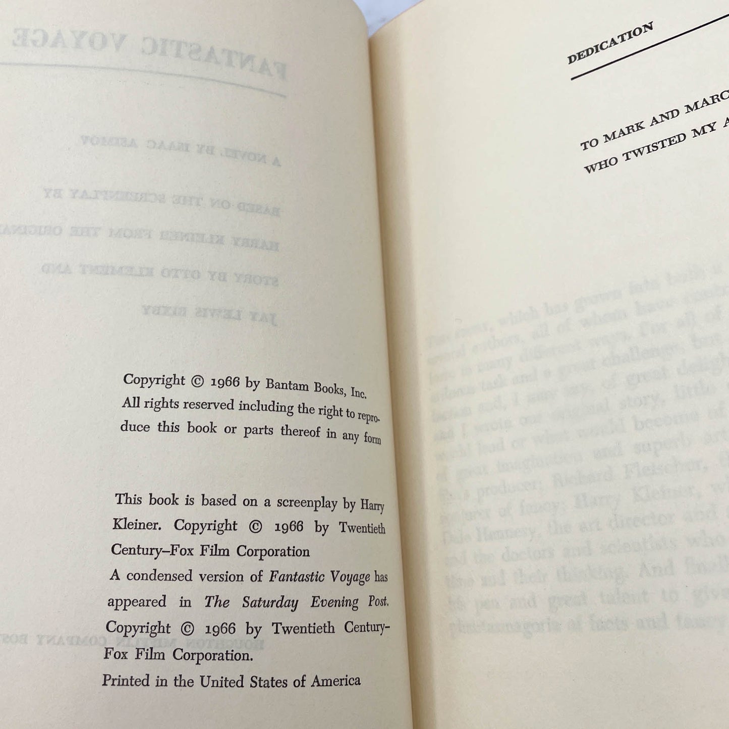 Fantastic Voyage by Isaac Asimov [1966 HARDCOVER] BCE • Houghton Mifflin