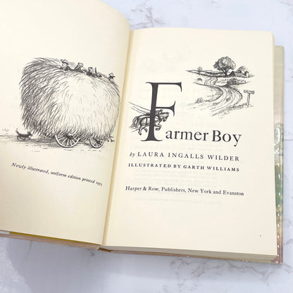 Farmer Boy by Laura Ingalls Wilder • Garth Williams [SECOND EDITION HARDCOVER] 1953 • Harper & Bros. • Little House #2