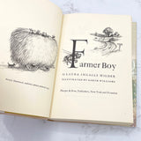 Farmer Boy by Laura Ingalls Wilder • Garth Williams [SECOND EDITION HARDCOVER] 1953 • Harper & Bros. • Little House #2