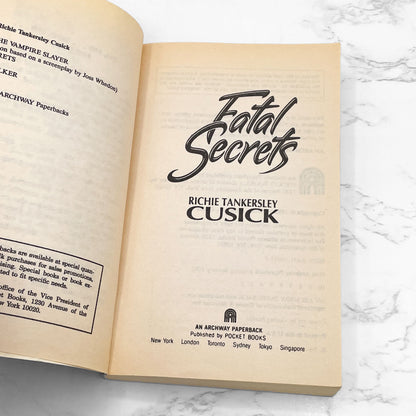 Fatal Secrets by Richie Tankersley Cusick [FIRST EDITION PAPERBACK] 1992 • Point Horror #24