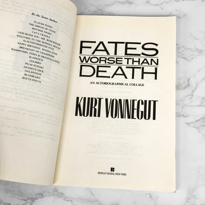 Fates Worse Than Death by Kurt Vonnegut [FIRST PAPERBACK PRINTING] 1992 • Berkley