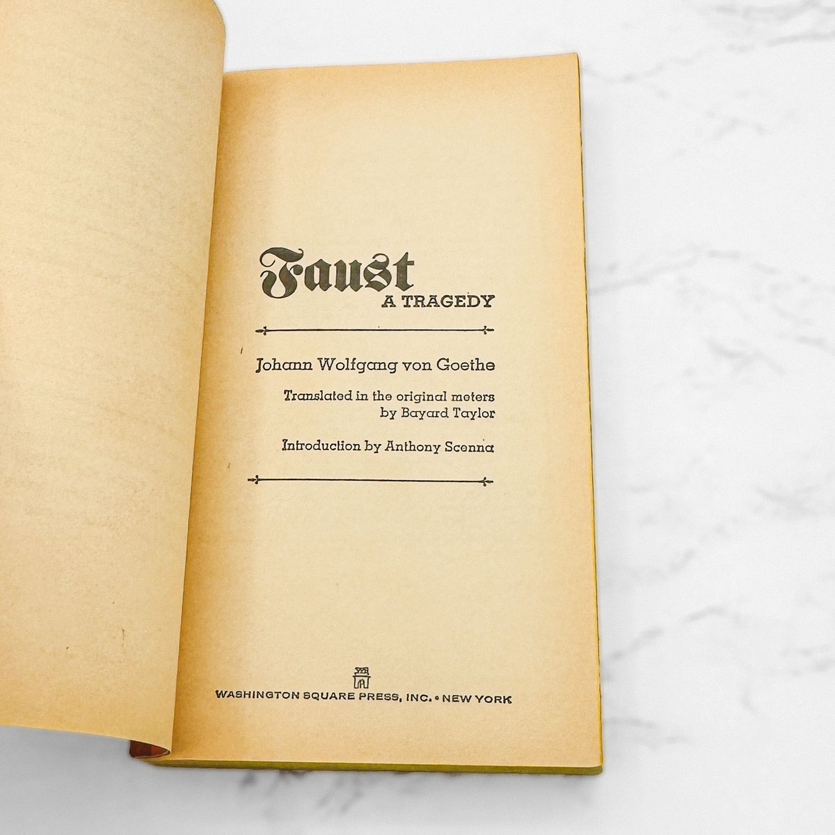 Faust: Parts I and II by Johann Wolfgang von Goethe [1964 PAPERBCK] • Washington Square