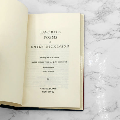 Favorite Poems Of Emily Dickinson [1978 HARDCOVER] • Avenel