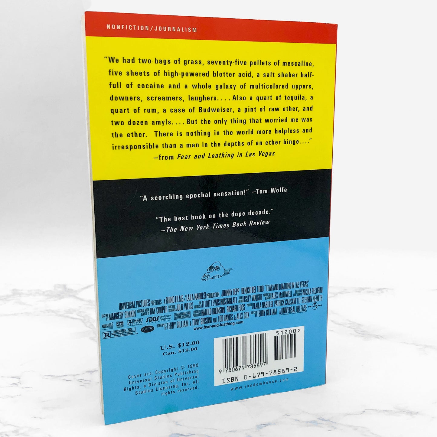 Fear and Loathing in Las Vegas by Hunter S. Thompson [TRADE PAPERBACK] 1998 • Vintage Books