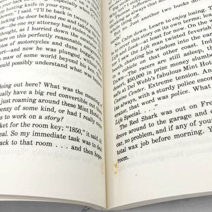 Fear and Loathing in Las Vegas by Hunter S. Thompson [TRADE PAPERBACK] 1998 • Vintage Books