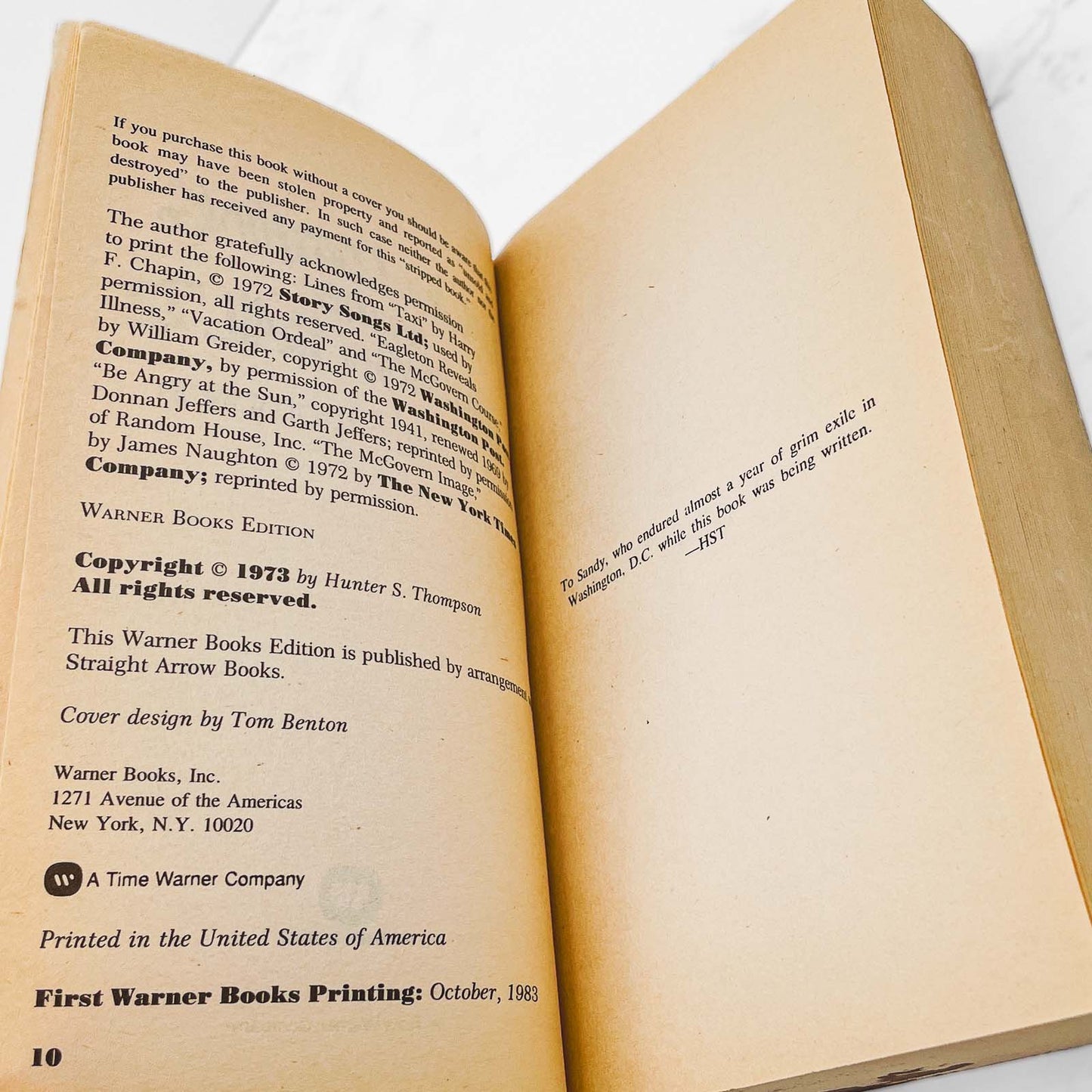 Fear and Loathing on the Campaign Trail '72 by Hunter S. Thompson [1983 PAPERBACK] *Condition