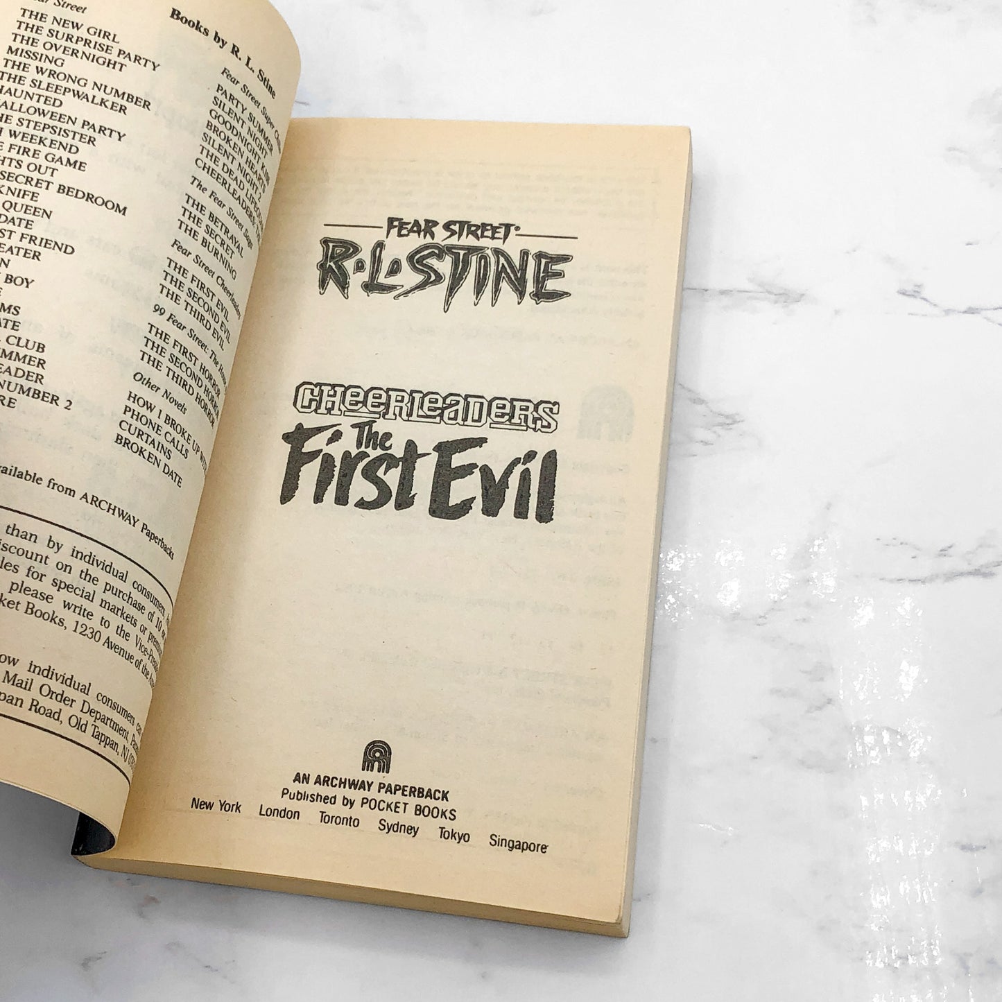 Fear Street Cheerleaders: The First Evil by R.L. Stine [1992 PAPERBACK]