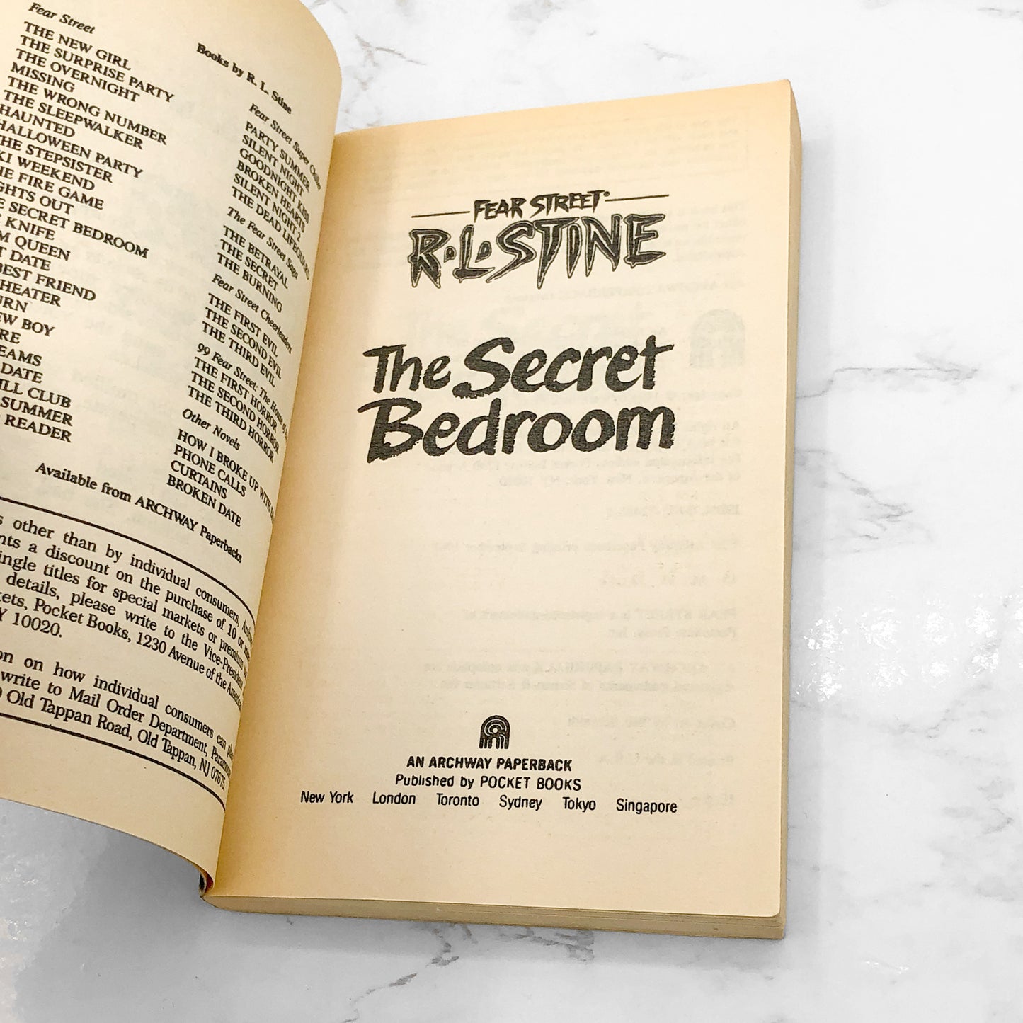 Fear Street #13: The Secret Bedroom by R.L. Stine [1991 PAPERBACK]