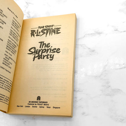 Fear Street #2: The Surprise Party by R.L. Stine [FIRST EDITION PAPERBACK] 1989