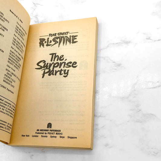 Fear Street #2: The Surprise Party by R.L. Stine [FIRST EDITION PAPERBACK] 1989