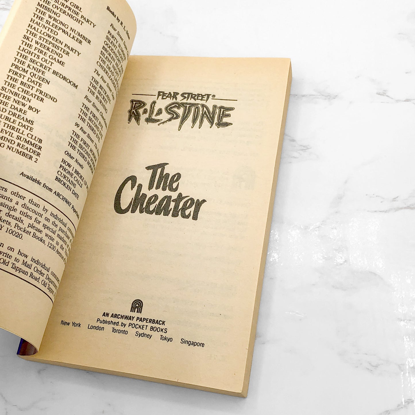 Fear Street #18: The Cheater by R.L. Stine [1993 PAPERBACK]