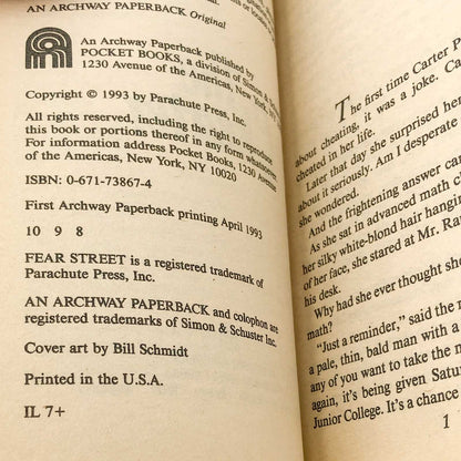 Fear Street #18: The Cheater by R.L. Stine [1993 PAPERBACK]