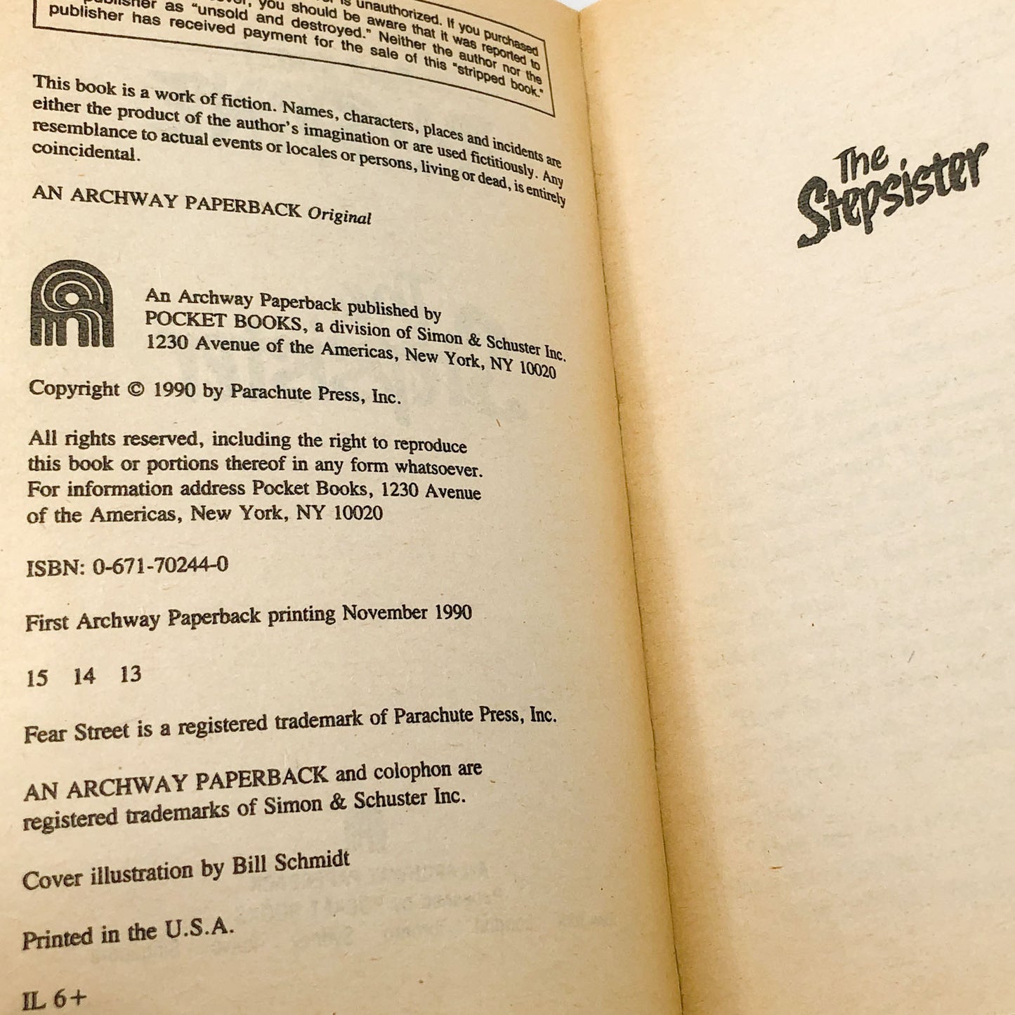 Fear Street #8: The Stepsister by R.L. Stine [1990 PAPERBACK]