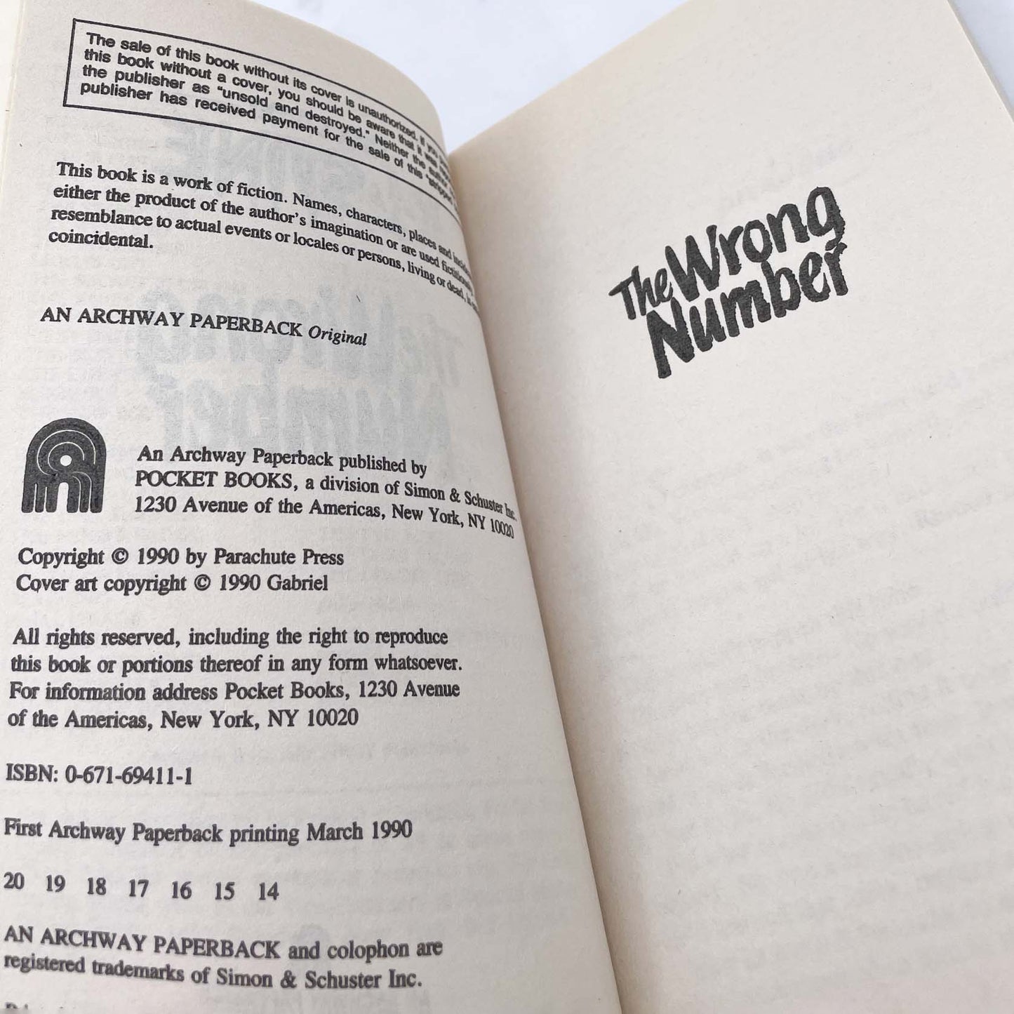 Fear Street #5: The Wrong Number by R.L. Stine [FIRST EDITION PAPERBACK] 1990 • Archway