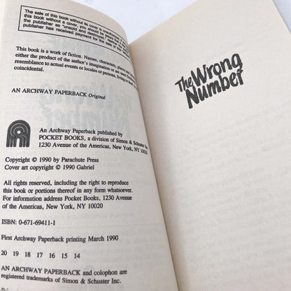 Fear Street #5: The Wrong Number by R.L. Stine [FIRST EDITION PAPERBACK] 1990 • Archway