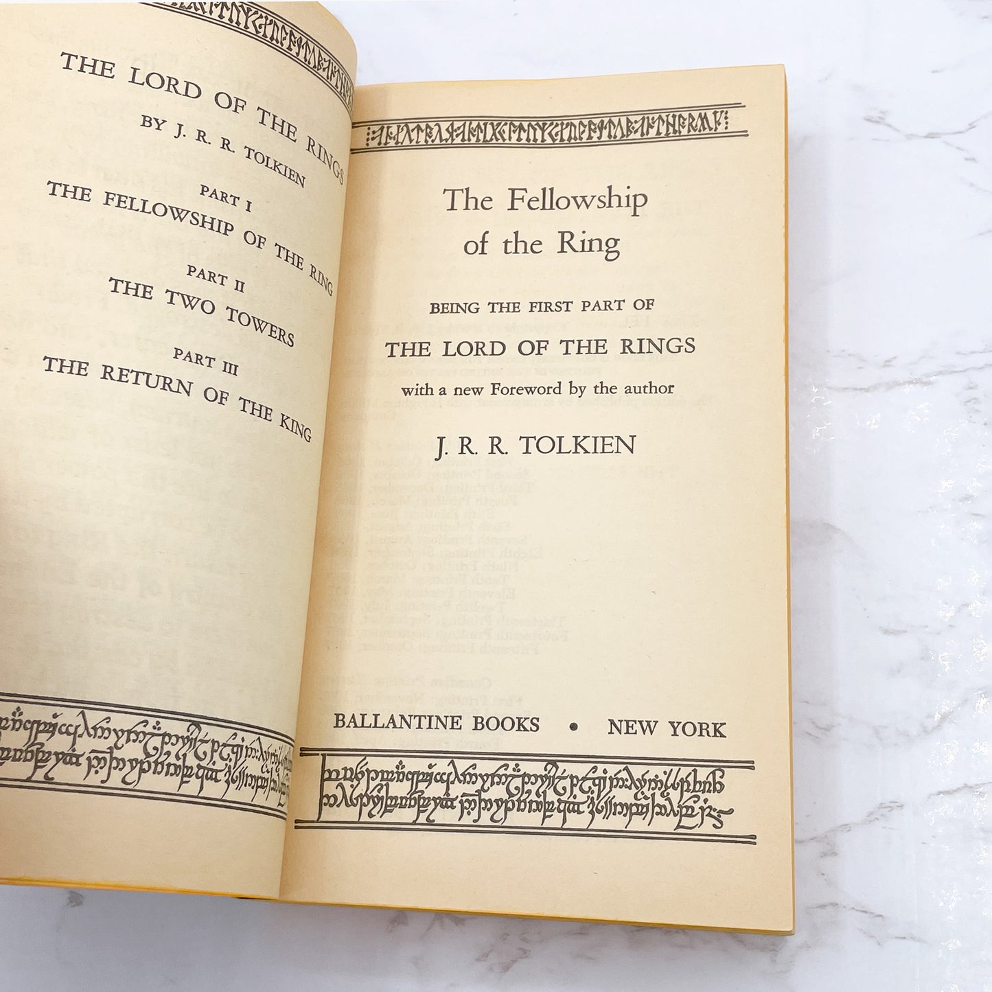 The Fellowship of the Ring by J.R.R. Tolkien [FIRST PAPERBACK EDITION] 1967 • 15th Printing • Ballantine Books