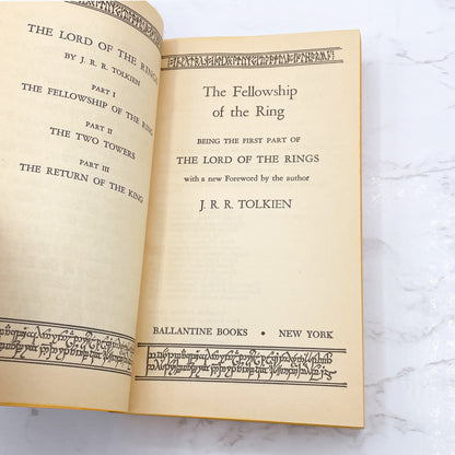 The Fellowship of the Ring by J.R.R. Tolkien [FIRST PAPERBACK EDITION] 1967 • 15th Printing • Ballantine Books
