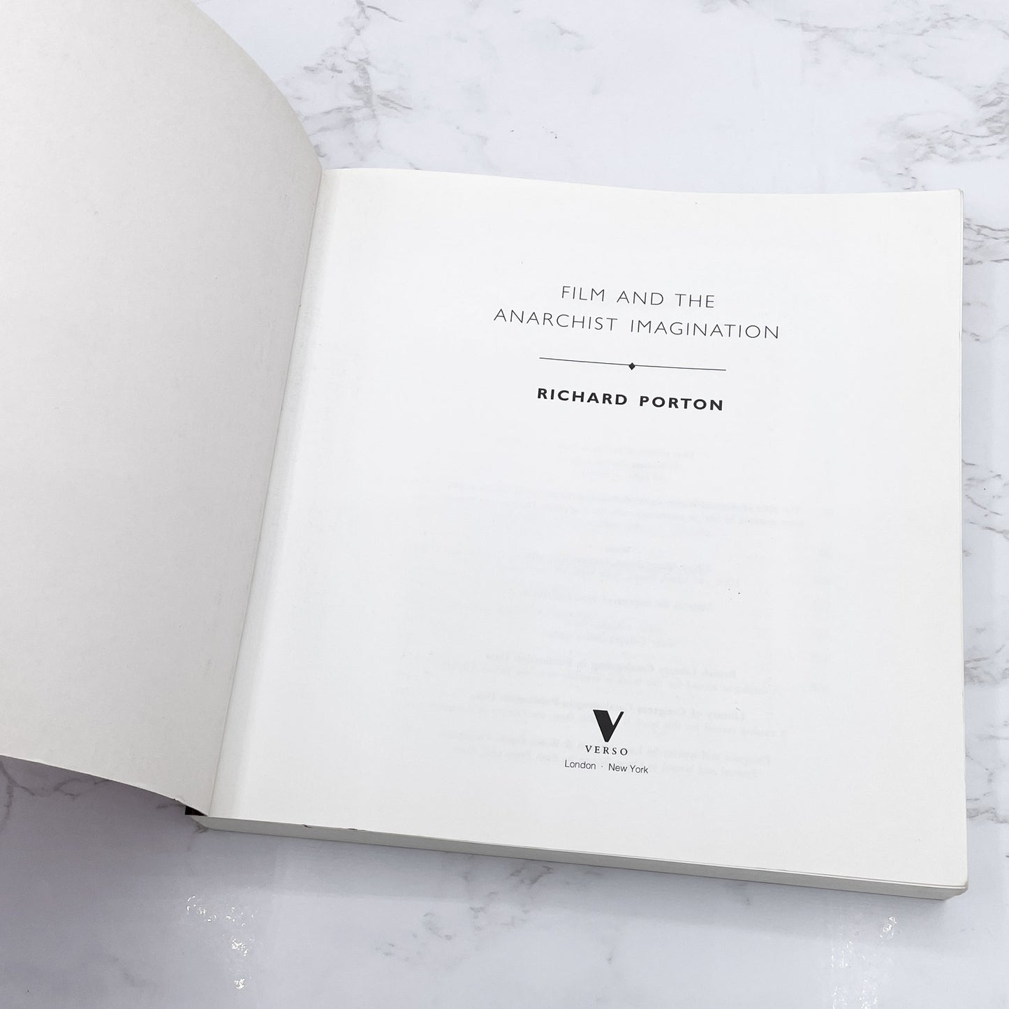 Film and the Anarchist Imagination by Richard Porton [FIRST EDITION PAPERBACK] 1999 • Verso