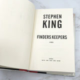 Finders Keepers by Stephen King [FIRST EDITION • FIRST PRINTING] 2015 • Scribner • Bill Hodges #2