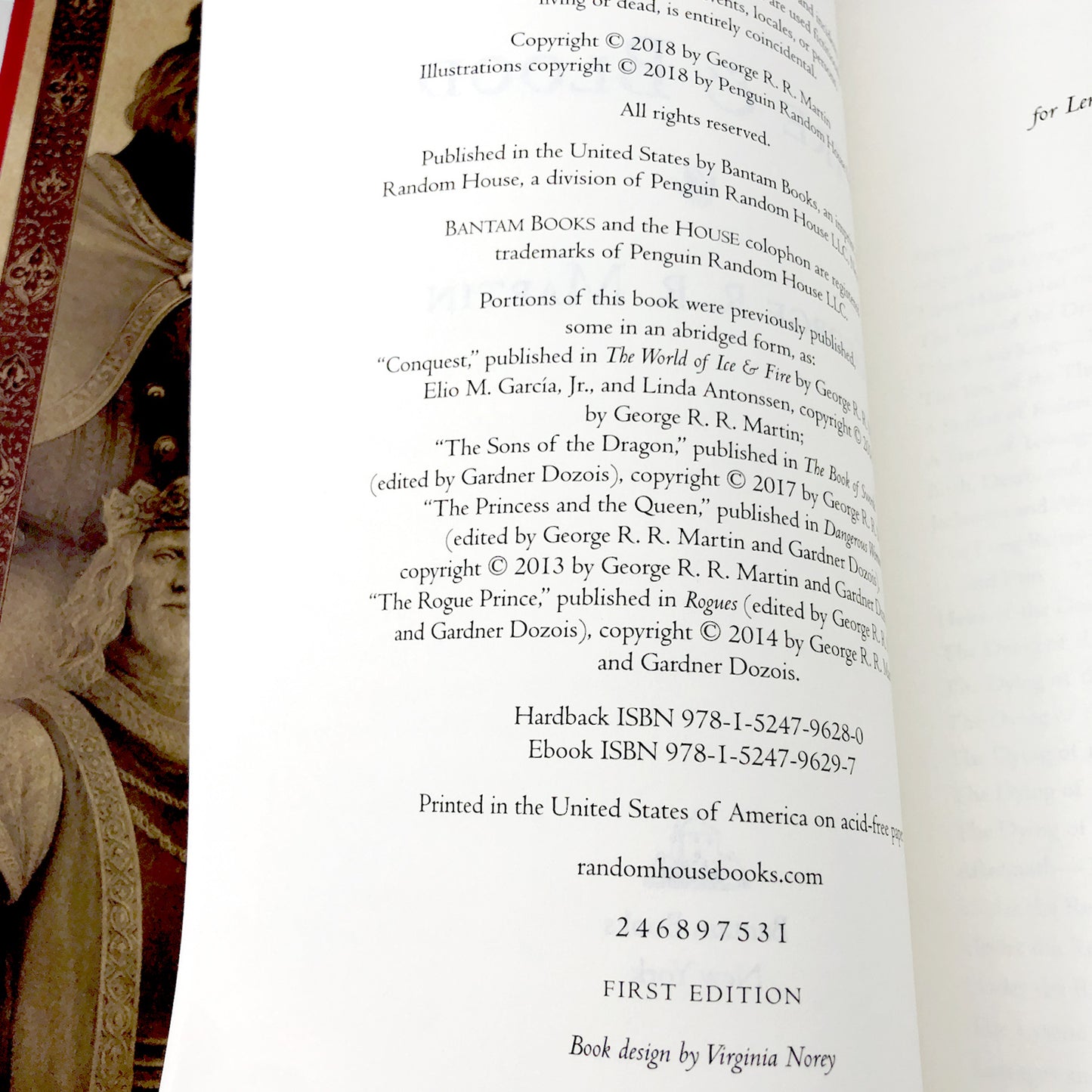 Fire & Blood by George R.R. Martin [FIRST EDITION • FIRST PRINTING] 2018 • Bantam