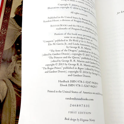 Fire & Blood by George R.R. Martin [FIRST EDITION • FIRST PRINTING] 2018 • Bantam