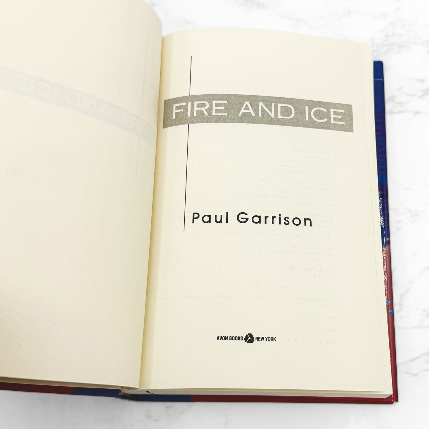 Fire and Ice by Paul Garrison SIGNED! [FIRST EDITION • FIRST PRINTING] 1998 • Avon