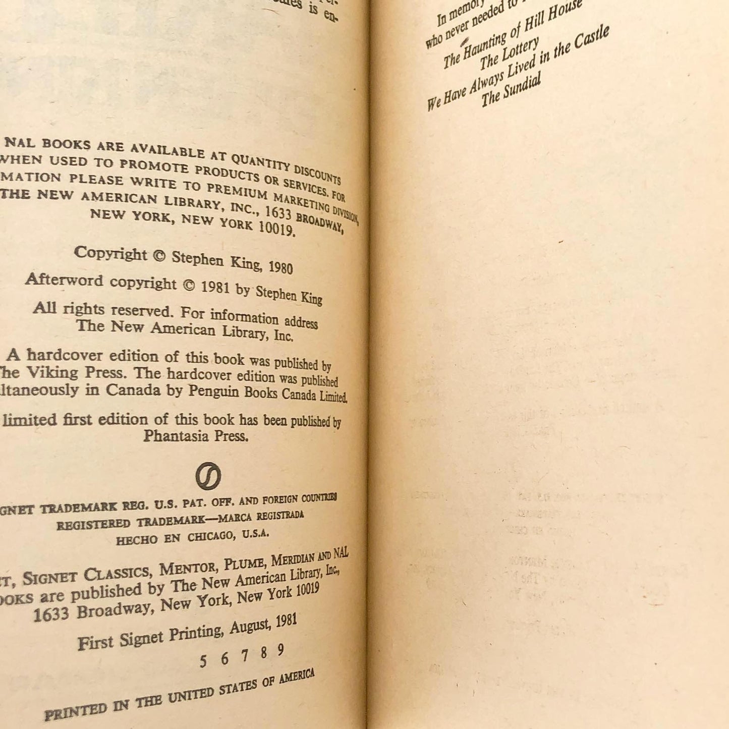 Firestarter by Stephen King [FIRST PAPERBACK EDITION] 1981 • Signet
