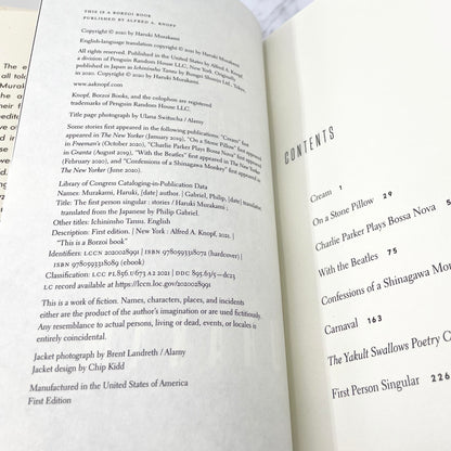 First Person Singular: Stories by Haruki Murakami [U.S. FIRST EDITION • FIRST PRINTING] 2021 • Knopf