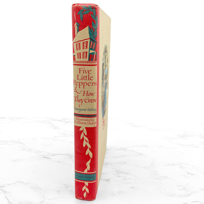 Five Little Peppers & How They Grew by Margaret Sidney w. color illustrations by William Sharp [ANTIQUE ILLUSTRATED HARDCOVER] 1948 • Grosset & Dunlap
