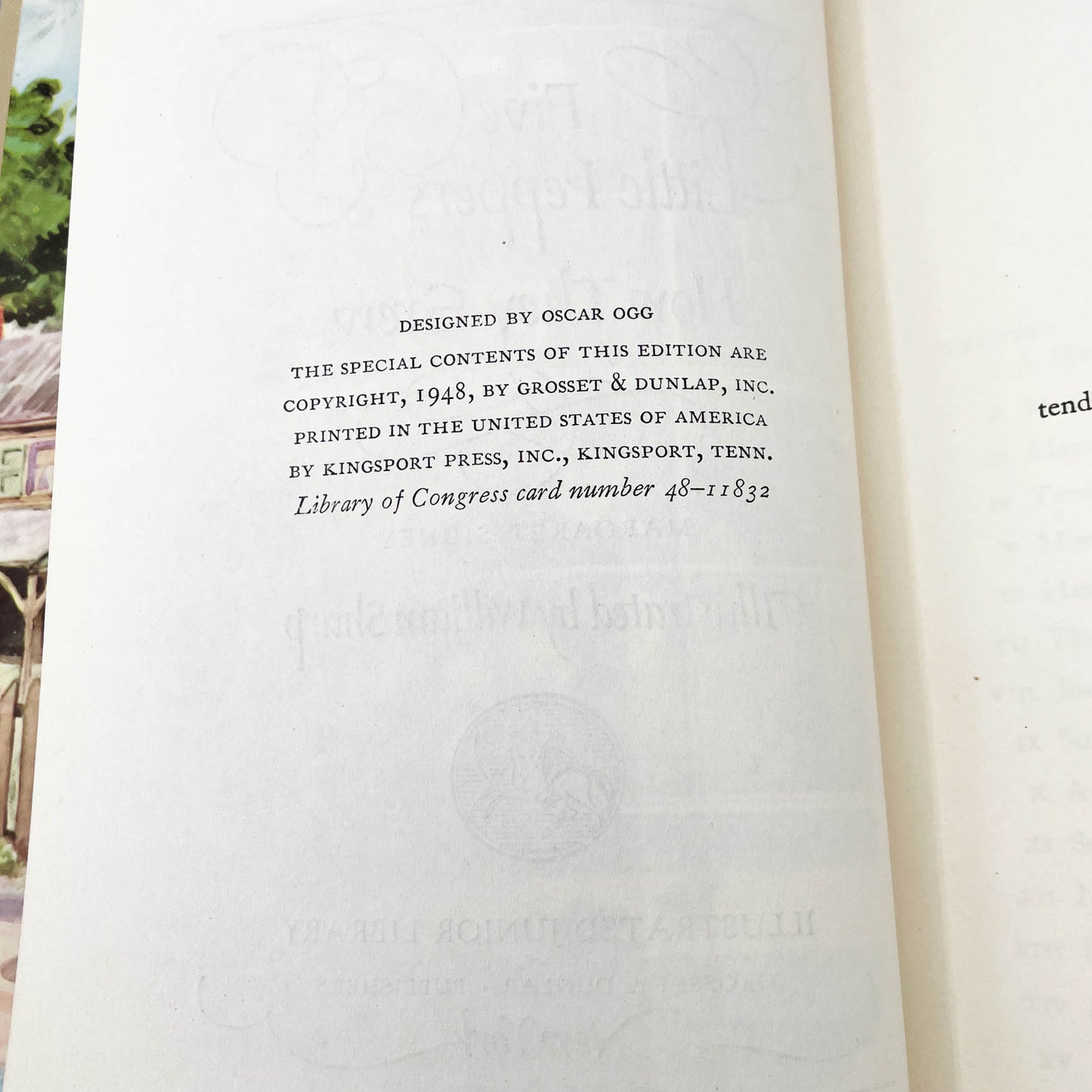 Five Little Peppers & How They Grew by Margaret Sidney w. color illustrations by William Sharp [ANTIQUE ILLUSTRATED HARDCOVER] 1948 • Grosset & Dunlap