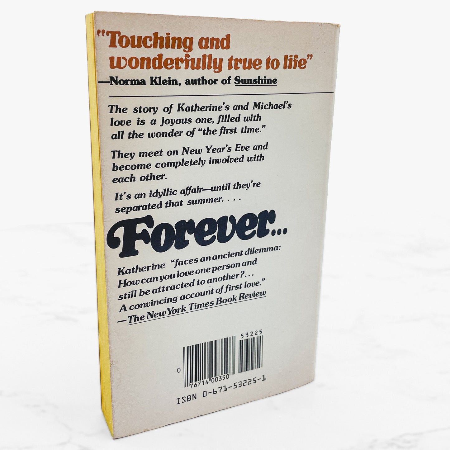 Forever... by Judy Blume [FIRST PAPERBACK EDITION] 1976 • Pocket • Later Print
