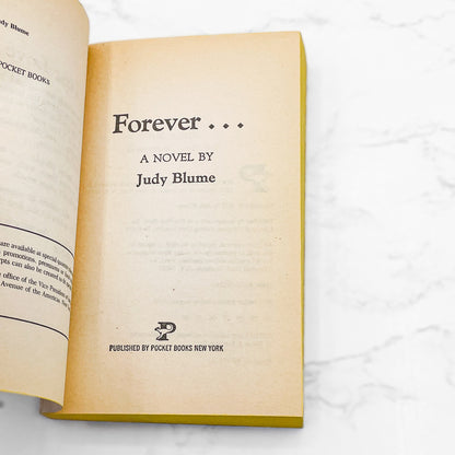 Forever... by Judy Blume [FIRST PAPERBACK EDITION] 1976 • Pocket • Later Print