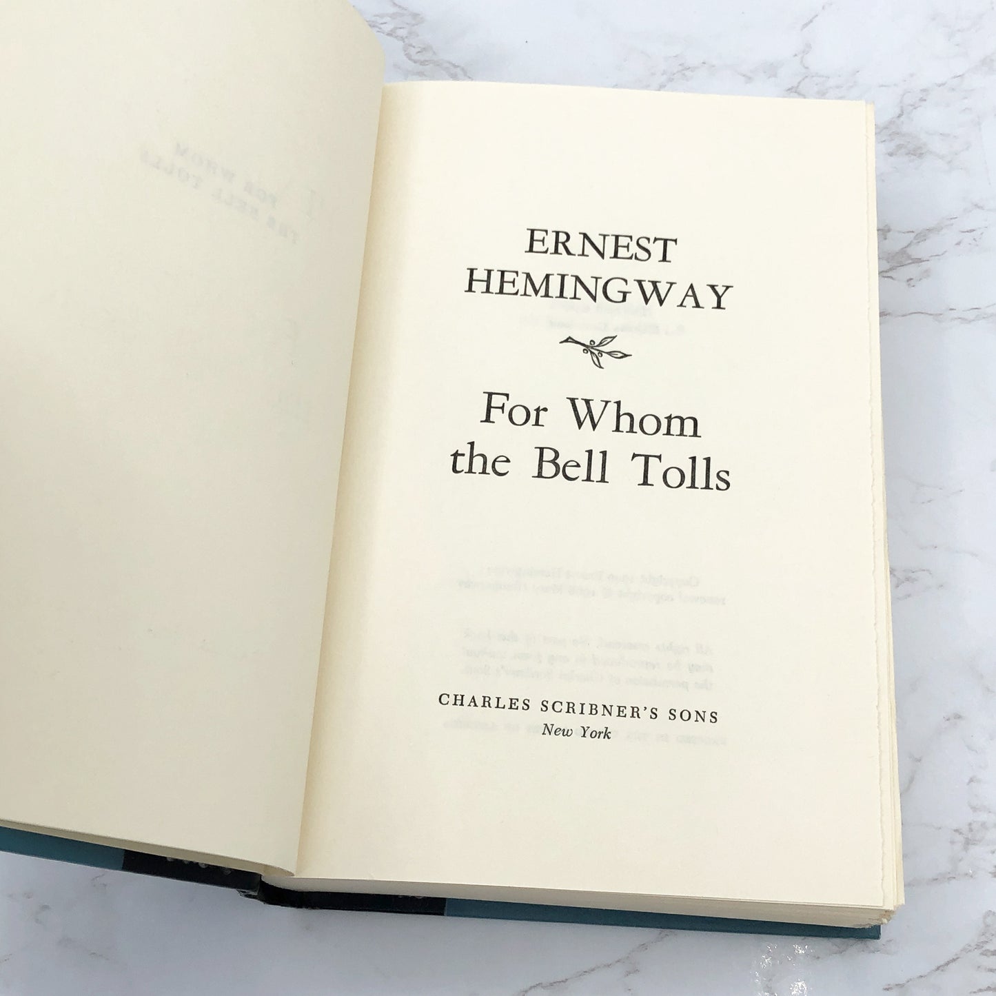 For Whom the Bell Tolls by Ernest Hemingway [VINTAGE HARDCOVER] BCE • Scribner
