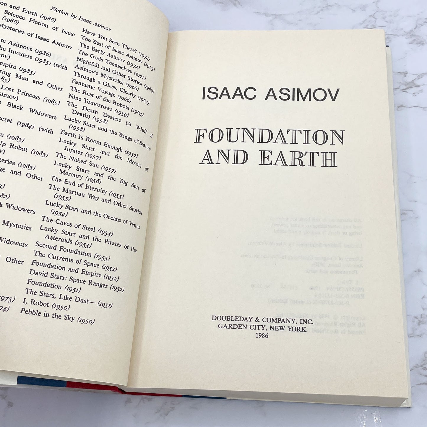 Foundation and Earth by Isaac Asimov [1986 HARDCOVER] Doubleday • Foundation #5