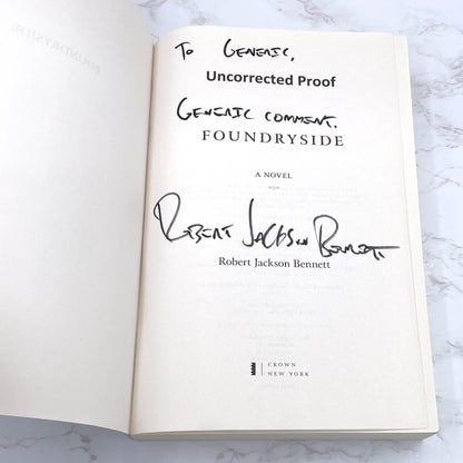 Foundryside by Robert Jackson Bennett SIGNED! [UNCORRECTED PROOF] • Crown