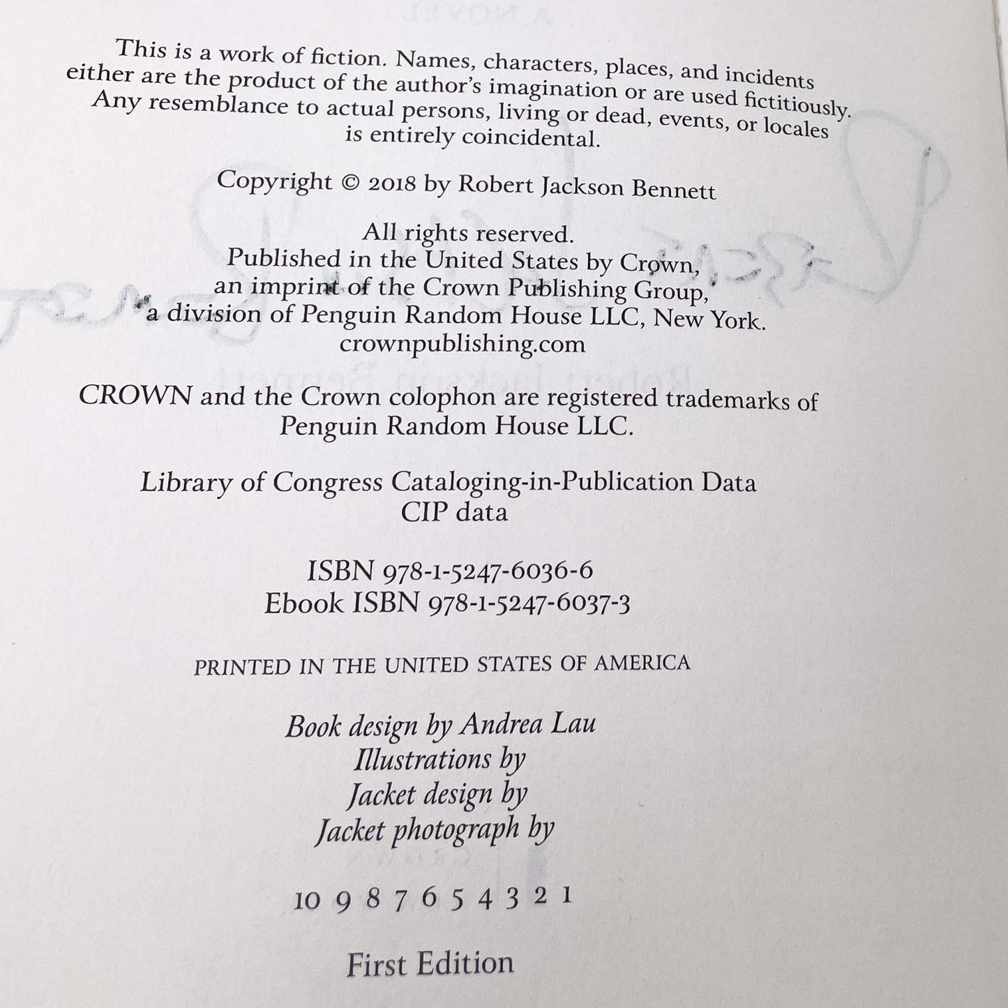 Foundryside by Robert Jackson Bennett SIGNED! [UNCORRECTED PROOF] • Crown