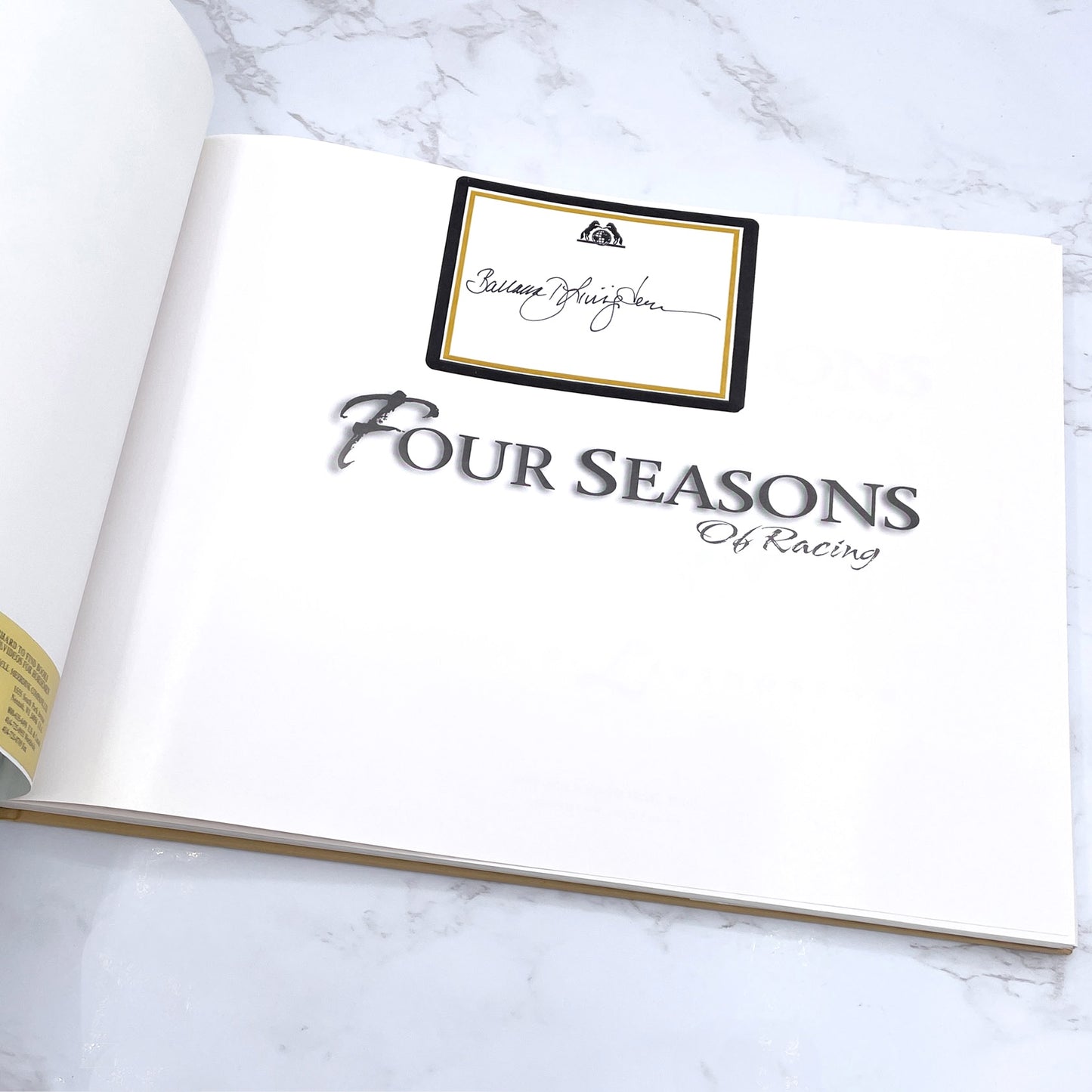 Four Seasons of Racing: A Year in Photographs by Barbara D. Livingston SIGNED! [FIRST EDITION] 1998