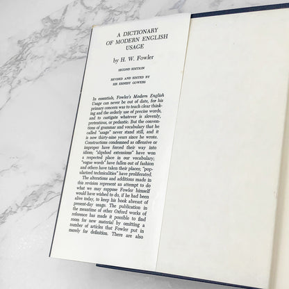A Dictionary of Modern English Usage by H.W. Fowler [SECOND EDITION] 1965 • Oxford University