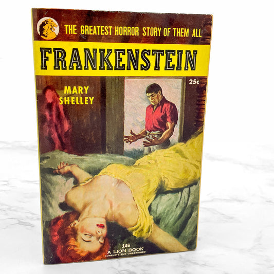 Frankenstein by Mary Shelley [1953 PAPERBACK] • Lion Books • Rare Robert Maguire Cover