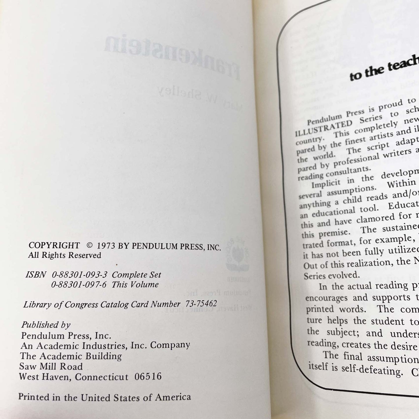 Frankenstein by Mary Shelley & Otto Binder [ILLUSTRATED TRADE PAPERBACK] 1973 Graphic Novel • Now Age