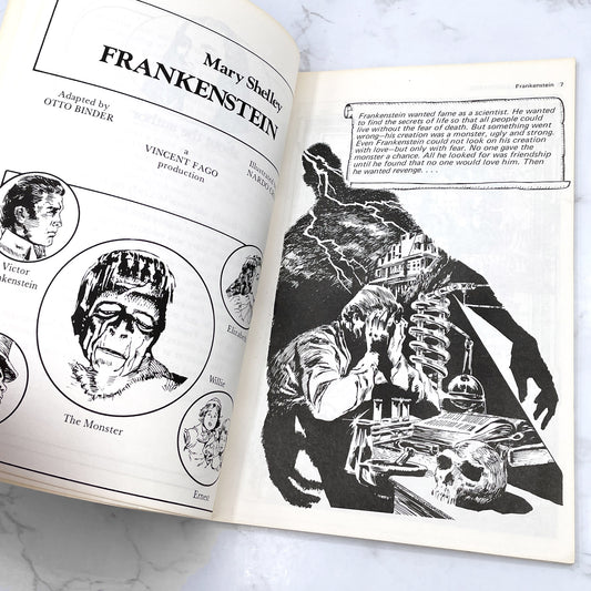 Frankenstein by Mary Shelley & Otto Binder [ILLUSTRATED TRADE PAPERBACK] 1973 Graphic Novel • Now Age