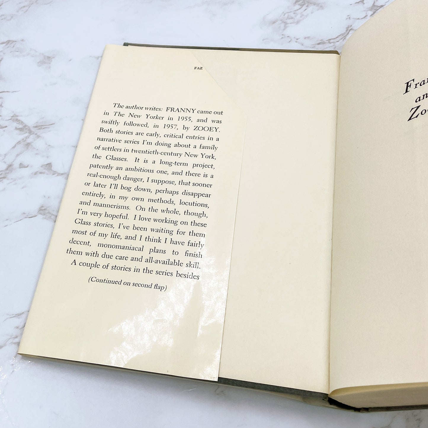 Franny and Zooey by J.D. Salinger [FIRST EDITION] 1961 • 12th Printing • Little Brown & Company