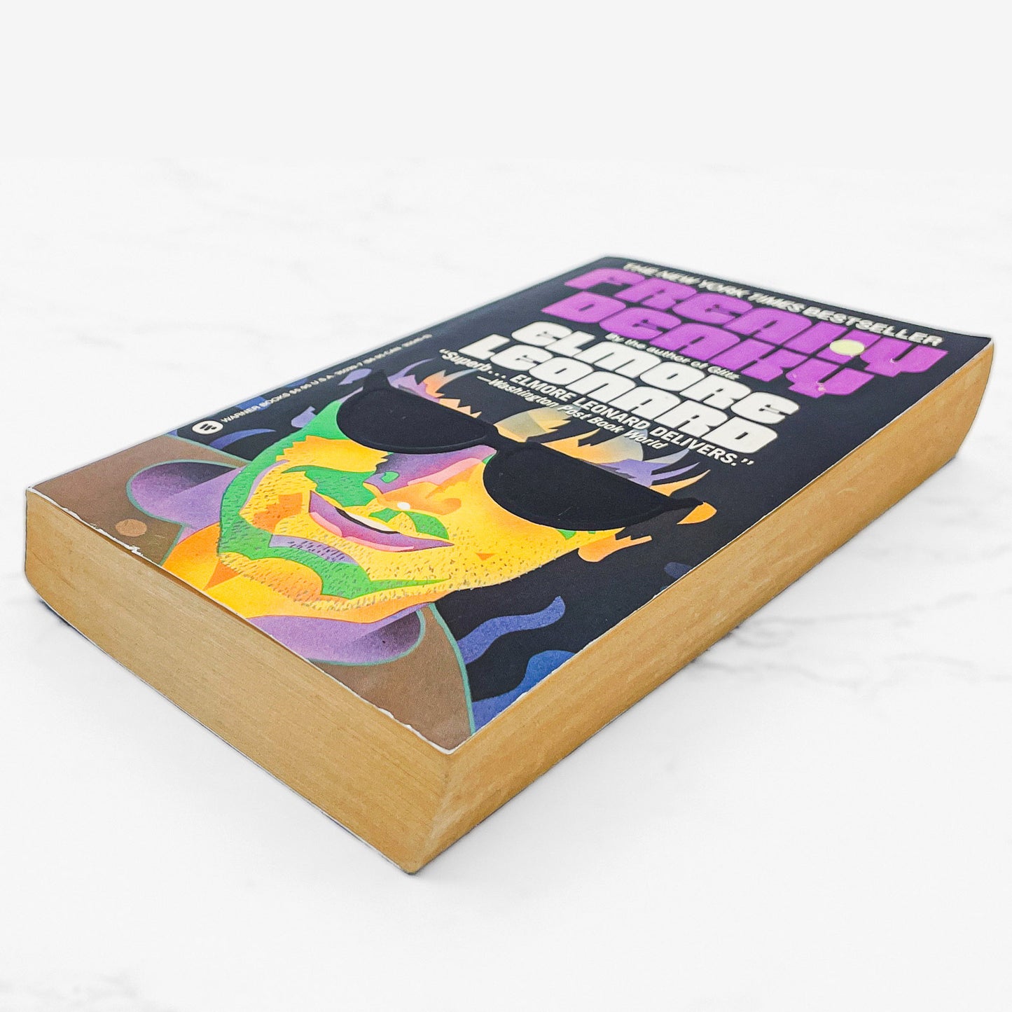 Freaky Deaky by Elmore Leonard [FIRST PAPERBACK PRINTING] 1989 • Warner Books