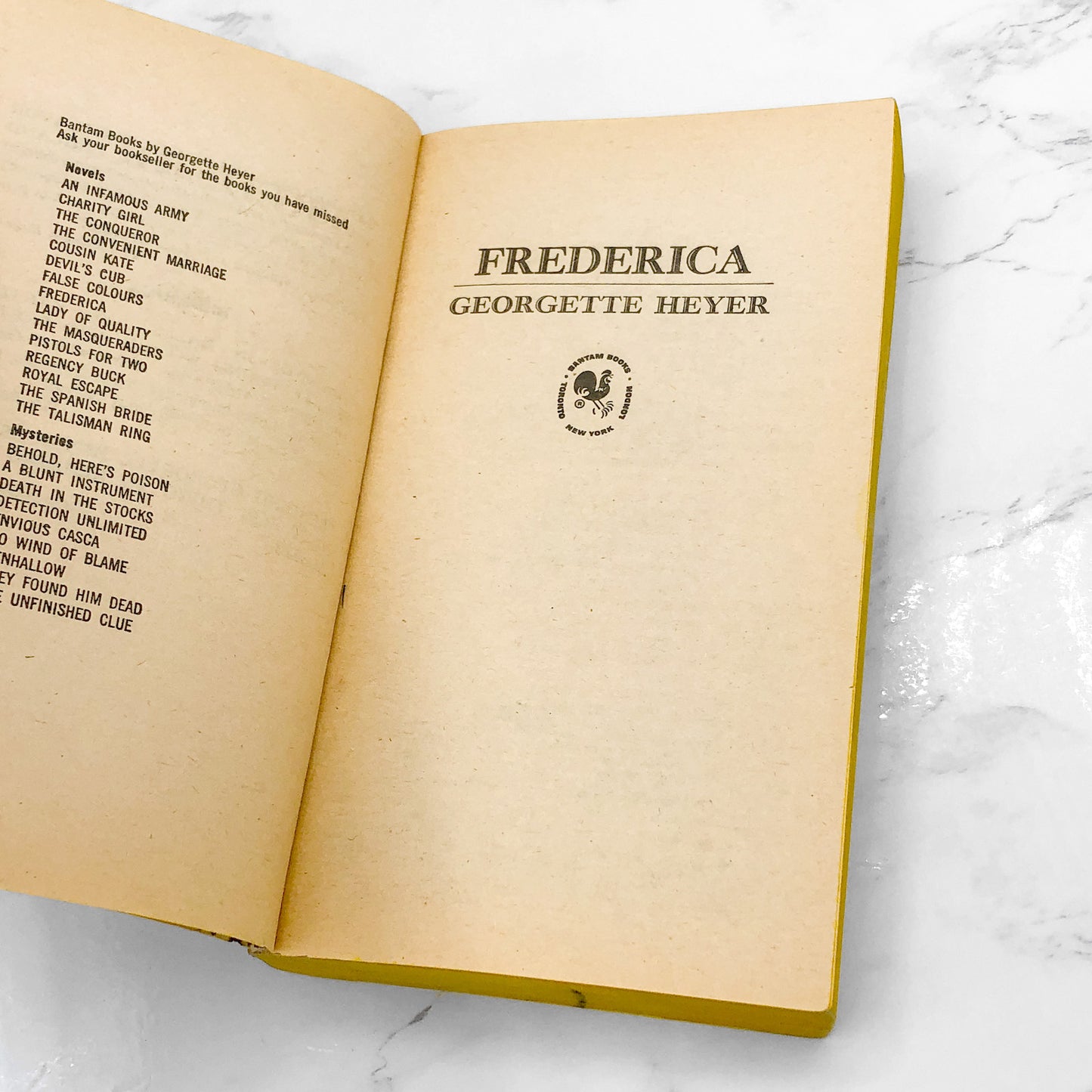 Frederica by Georgette Heyer [1973 PAPERBACK] • Bantam Books