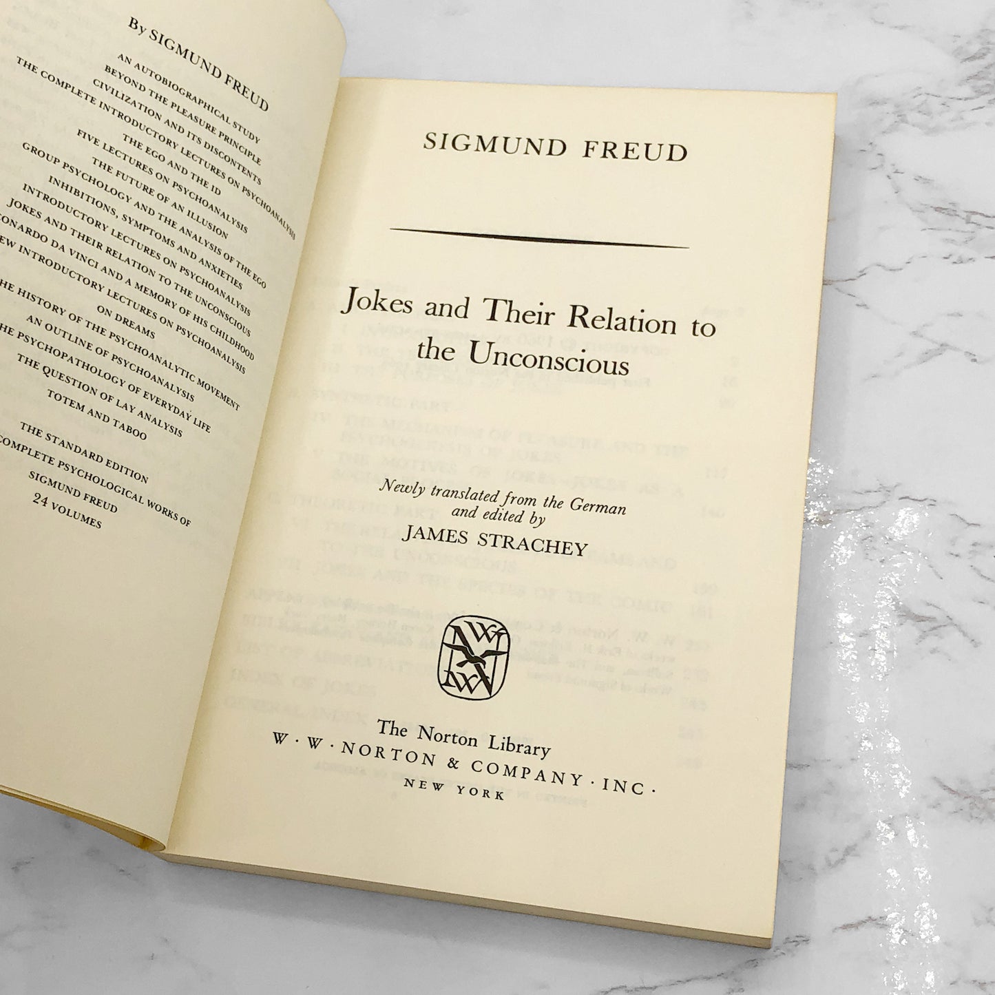 The Joke and Its Relation to the Unconscious by Sigmund Freud [1963 TRADE PAPERBACK]