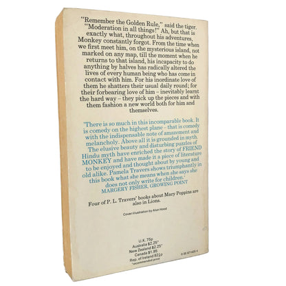 Friend Monkey by P.L. Travers [FIRST U.K. PAPERBACK PRINTING] 1979 • Fontana Lions