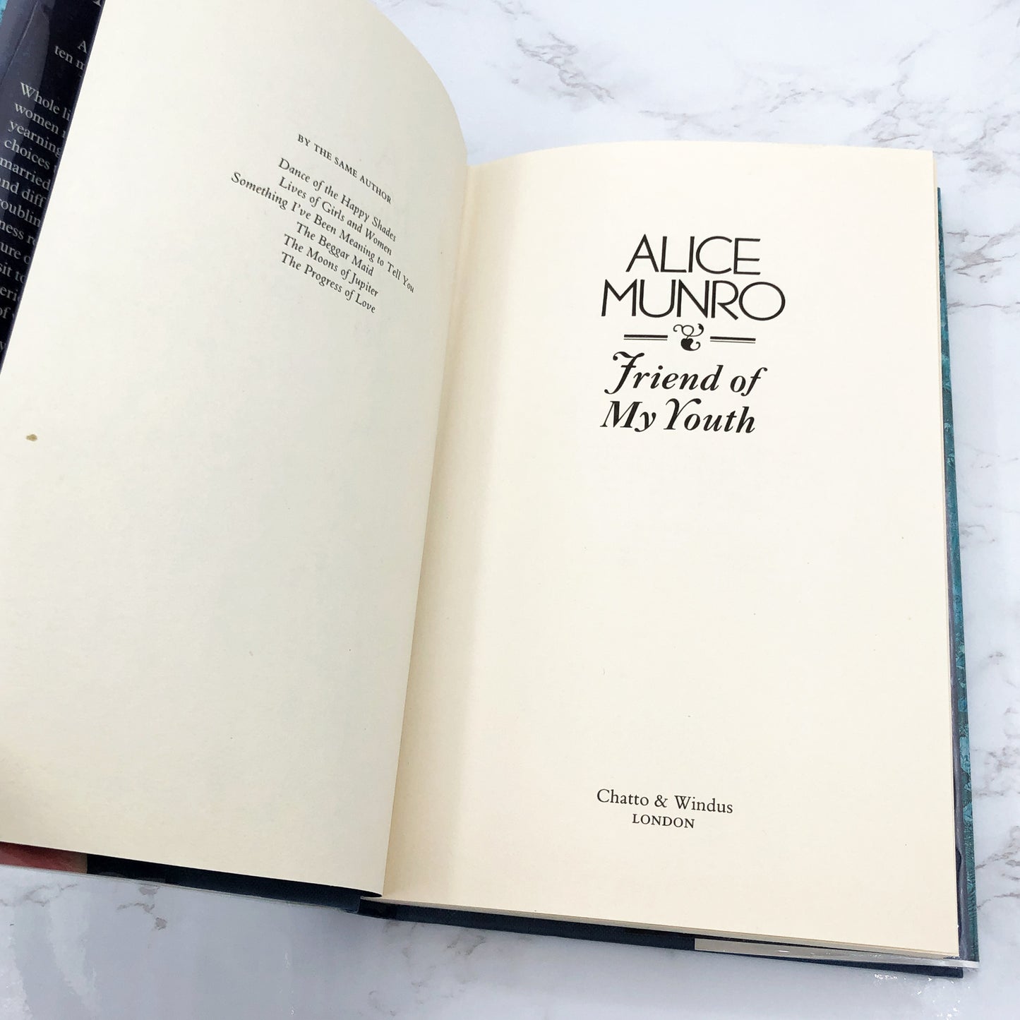 Friend of My Youth by Alice Munro [U.K. FIRST EDITION] 1990 • Chatto & Windus